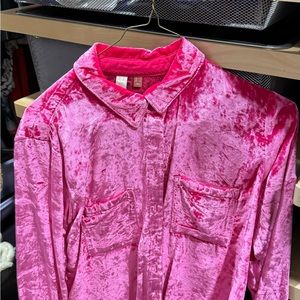 Crushed velvet shirt